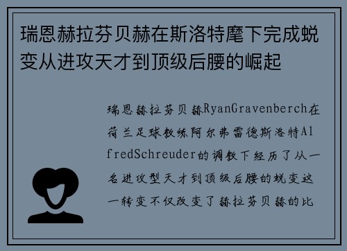 瑞恩赫拉芬贝赫在斯洛特麾下完成蜕变从进攻天才到顶级后腰的崛起